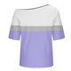 thumbnail image 4 of Tops de Manga Corta para las Mujeres Cuello Inclinado de Ajuste Suelto Casual Blusa Deportiva para el Hogar, Top de Poliéster Relajado para Primavera Verano Diario Y Entretenimiento, 4 of 6