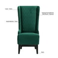 thumbnail image 5 of Mid-Century Modern High Back Faux Leather Accent Chair, Diamond Tufted Wingback Chair with Birch Wood Legs for Living Room Office Apartment, 5 of 16