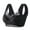 Black, variant on ibuvkizy Bras for Women Sports Bra Comfortable Breathable,Push up Wireless Bra,Women Lady Lace Gathered Bra Plus Size Sports Bra Underwear Yoga Hollow Out Bra Cup,Women Bras Plus Size