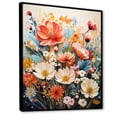 thumbnail image 2 of Designart "Multicolored Flowers composition II" Floral Floater Framed Wall Decor, 2 of 7