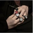 thumbnail image 1 of Reloj de dedo personalizado para hombres y mujeres, reloj de anillo de pareja, moda de aleación de plata con carcasa, 1 of 3