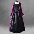 thumbnail image 5 of DuoJiaJ Robe Rétro Gothique Médiévale pour Femme Robe Femme Robe à Imprimé Floral Robes de Bal Vêtements de Théâtre Robe Élégante de Cosplay Performance Performance sur Terrain, 5 of 5
