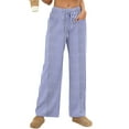thumbnail image 2 of Hrsba Women's Flannel Pajama Pants,Plaid Sleep Bottoms Elastic Waist Long Comfortable, 2 of 5