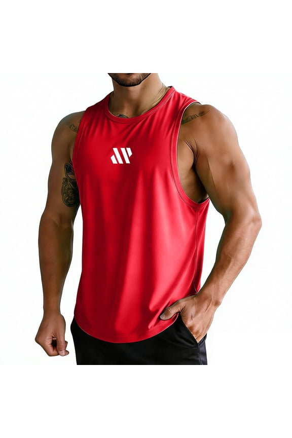 Men's Workout Tank Tops Summer Casual Loose Fit Muscle Shirt Gym Athletic Sleeveless T-Shirts for Bodybuilding Beach