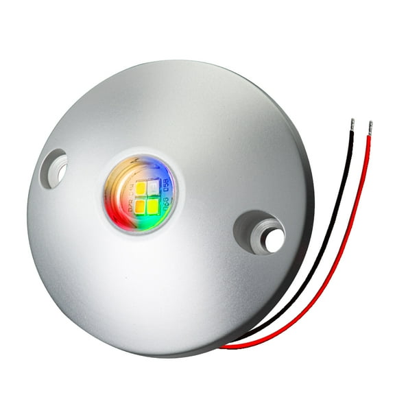 Pactrade Marine Boat Courtesy Lights LED (RGBW Rainbow) - 2-Inch Mini Waterproof Utility Light for Boats & RVs (12V DC) - Marine Accessories for Boats, Courtesy Illumination, Deck Accents