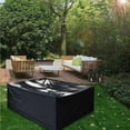 thumbnail image 4 of Housse de Protection Carrée pour Salon de Jardin 120x120x74 cm – Tissu Oxford 210D Imperméable, Anti-UV et Résistante aux Intempéries (Noir), 4 of 5