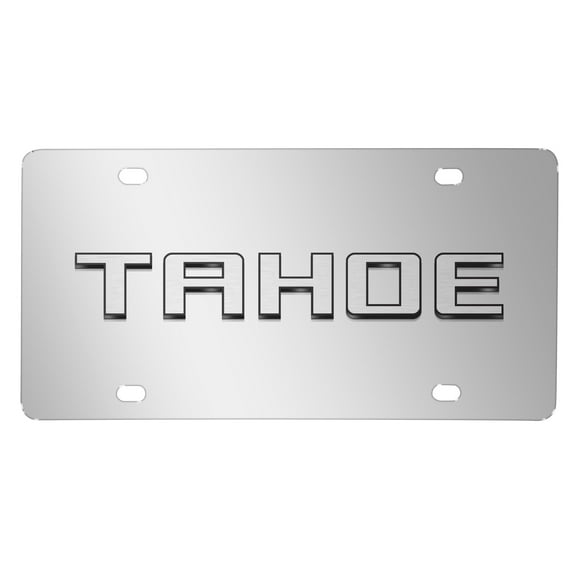 Chevroelt Tahoe 3D Nameplate Mirror Chrome Stainless Steel License Plate