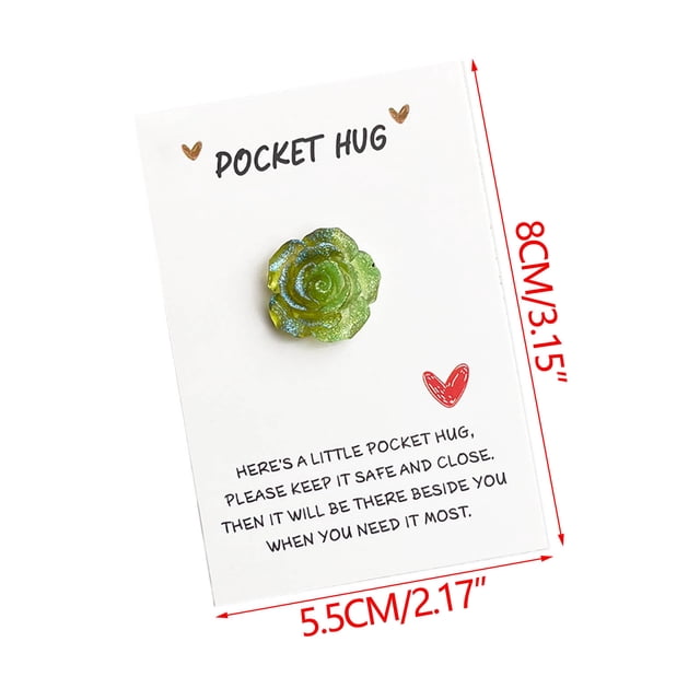 Gradient Glitter Rose Pocket Cuddle Card 3 g Paper Valentine's Day Anniversary Romantic Greeting Card with Heartfelt Pocket Design