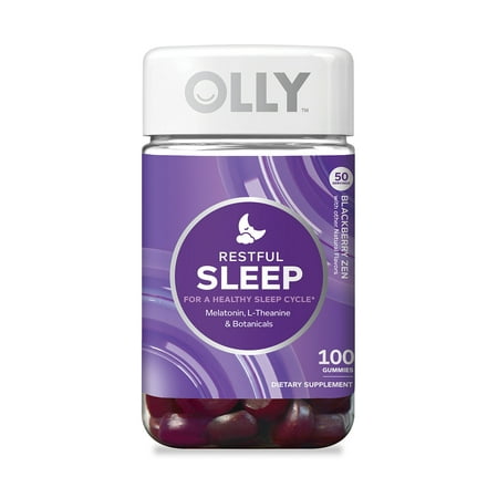 Olly Restful Sleep with Melatonin Gummies, Blackberry Zen, 100