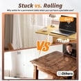 thumbnail image 6 of QinaQin 24.8 Inch Folding Desk with Storage Shelf,Iron Frame,on Wheels,Easy Assembly,Foldable Computer Table for Home Office,Wood, 6 of 9