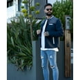 thumbnail image 2 of Zaitun Men's Diamond Quilted Puffer Down Winter Jacket Casual Button Down Business Coat, 2 of 6
