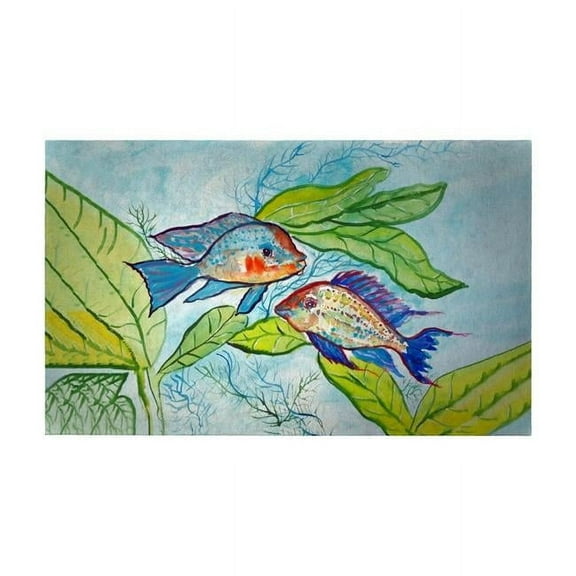 Betsy Drake DM642G Pair of Fish Door Mat - 30 x 50 in.