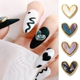 thumbnail image 2 of UDIYO 10Pcs/Set Nail Drill Luxury 3D Effect Gloss Peach Love Heart Nail Art Decorations Ornaments for Salon, 2 of 7