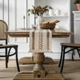 thumbnail image 5 of Chemin de Table en Coton Tissé avec Pompons pour Table en Bois, 5 of 5