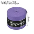 thumbnail image 3 of Unique Bargains 43.3' Round Groove Non-Slip PU Tennis Racket Overgrip Tape Wraps Purple 12 Pack, 3 of 6