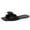 Black, variant on Women's Leisure Vacation Outer Wear Bow Open Toe Flat Beach Slippers