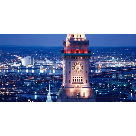 Bostons Custom House - Clock Tower of the Custom House, Boston, Suffolk County, Massachusetts, USA Print Wall Art By Panoramic Images