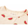 thumbnail image 2 of Beezizac Fall 2- Piece Beige Watermelon Pajamas for Toddler Little Girls Ribbed Jersey Long Sleeves & Pants PJ Set Size 6, 2 of 7