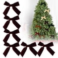 thumbnail image 2 of Torqee Velvet Christmas Bows,6 Pack Handmade Velvet Bows Rustic Crafts Gift Bows,Velvet Outdoor Wreath Bow,Reusable Christmas Bow Gift,Soft Bow Decoration for Gift Wrapping Christmas Tree, 2 of 4