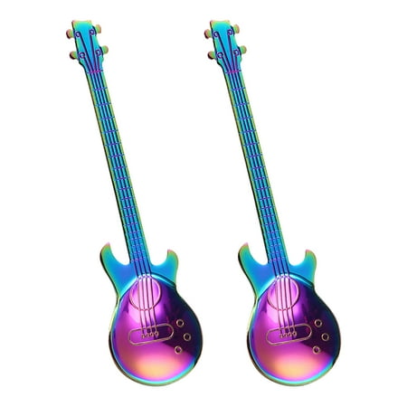 

Dealovy Stainless Steel Spoon Guitar Spoon Coffee Stirring Spoon Ice Bar Spoon Music Bar Spoon Mug Spoon on Clearance