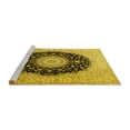 thumbnail image 2 of Ahgly Company Machine Washable Indoor Rectangle Medallion Yellow Traditional Area Rugs, 8' x 12', 2 of 4