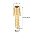 thumbnail image 2 of Brass Fitting Connector Metric M10x1 Male to Barb Hose ID 6mm 4 pcs, 2 of 3
