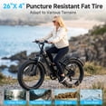 thumbnail image 6 of TST Electric Bike for Women, 750W E-Mountain Bike, 26" Fat Tire Electric Bike, 48V/15Ah Battery UL2849, 60Miles Long Range, 7-Speed Gear, 20mph Fast Ebike, 6 of 8