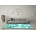 thumbnail image 3 of Ahgly Company Indoor Rectangle Abstract Light Blue Modern Area Rugs, 2' x 5', 3 of 4