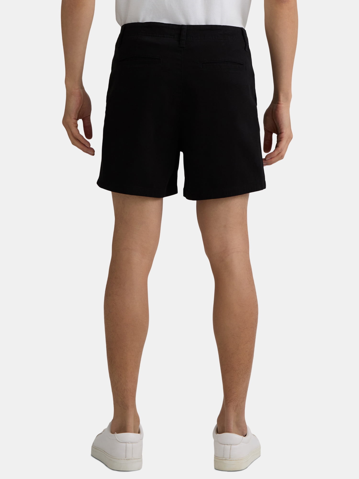George Men's & Big Men's Relaxed Fit Stretch Twill Flat Front Shorts, 9" Inseam, Sizes 28-54