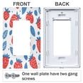 thumbnail image 3 of Yayeee Rocker Switch Wall Plate 2-Gang 4.7"x4.6" Home Decorative Outlet Cover, Playful Strawberries, 3 of 6