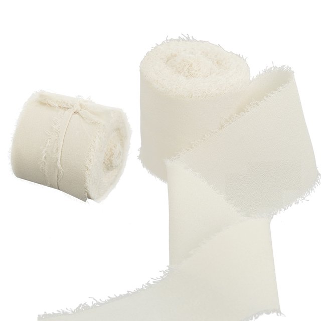 Cinta deshilachada triturada que sostiene la cinta de gasa de encaje de seda de flores Cinta de regalo Cinta de tela decorativa Cinta de cinta