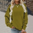 thumbnail image 4 of Jsaierl Womens Sweatshirt Cute Solid Color Sweatshirts Round Neck Holiday Sweater Tops 2024 Long Sleeve Blouses Winter Saving, 4 of 6