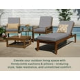 thumbnail image 3 of Heathered Solid Grey Highback Dining Chair Cushion, 3 of 8