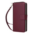 thumbnail image 5 of For iPhone 17 Case 9 Card Slots Zipper Pocket PU Leather Cover with Wrist Strap - Dark Purple, 5 of 5