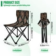 thumbnail image 3 of 600D Oxford Camping Chair Portable Foldable Chair Supports 220 lbs for Picnic, Fishing, Backpacking Earthy Tones Rhombus Shape, 3 of 8