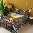 thumbnail image 3 of Ambesonne City Fitted & Top Sheet Set with Shams, Holland Urban Bikes and Canal, Multicolor, 3 of 5