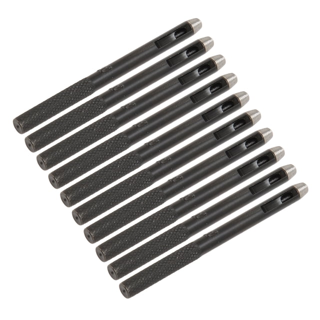Herramienta de perforación de cuero, 10 piezas Juego de punzones huecos de cuero hueco de acero al carbono Punzón de cuero hueco de acero al carbono Artesanía superior