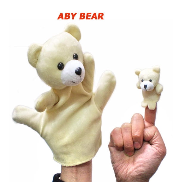 2 uds. De guantes de mano para niños, marionetas de dedo, animales de dibujos animados, juguetes de peluche para padres e hijos Tmvgtek juguetes de los niños