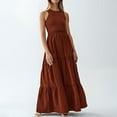 thumbnail image 1 of Gspmoly Robes d'Été pour Femmes 2025, Mode Femme Été Floral Col Rond Patchwork Sans Manches avec Poche Taille Robes Robes de Cocktail pour Femmes Économies d'Été Liquidation, 1 of 9