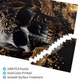 thumbnail image 3 of Rateoe Gold Pattern Black Skull Pattern Wooden Picture Puzzle ,1000 Piece Jigsaw Puzzle ,Family Fun Puzzle, Home Décor Puzzle, Gift Puzzle(Vertical style), 3 of 9