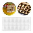 thumbnail image 2 of Molde de chocolate transparente antiadherente, molde para dulces DIY, 14 cavidades en forma de Mahjong, 2 of 8
