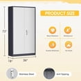 thumbnail image 4 of SOLAURA 72"H Metal Garage Storage Cabinet with Locking Doors and Adjustable Shelves for Home, Office(Gray White), 4 of 8