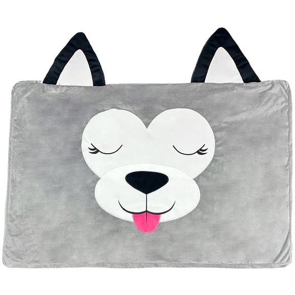 Pet Bed In A Box Slipcover: Daisy The Gray Dog - XLarge -42x28" Character Bed Case, Stuff & Fill With Your Scent-Pillows-Clothes, Happy Nappers