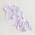 thumbnail image 2 of Taqqpue 2 Piece Baby Toddler Clothes Outfits for Boys and Girls Kids Summer Casual T-Shirts + Shorts Pajama Set (6M-3Y), 2 of 7