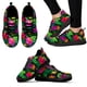 thumbnail image 1 of Zapatillas de deporte casuales con cordones de malla para mujer, zapatos de moda con diseño de hibisco rojo y plantas tropicales, para otoño, para caminar y niñas., 1 of 6