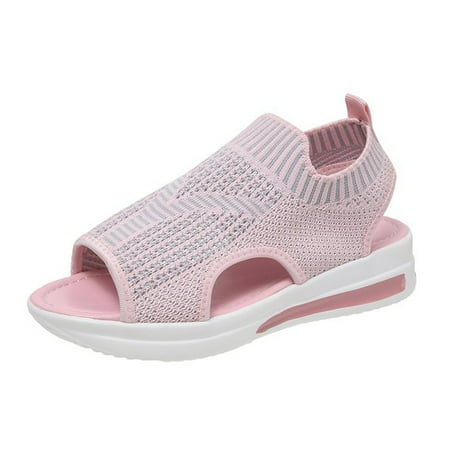 

Wmkox8yii Summer Ladies Women Thick Soled Shoes Fish Mouth Casual Net Cloth Sandals