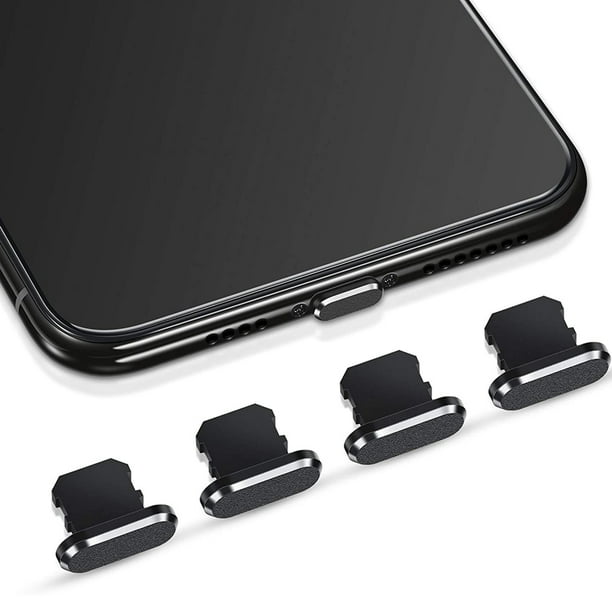 Tapones Antipolvo de 4 Piezas TapóN del Puerto de Carga Carcasa Blanda para para /12/11 - Negro