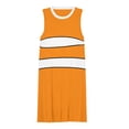 thumbnail image 3 of Clownfish Pattern Orange White Spring Summer Dresses for Women Fashion T-shirt Dress Casual Sleeveless Loose Sundress with Pockets, 3 of 5