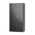 thumbnail image 2 of AOBABO Metal Storage Cabinet with Adjustable Shelf and Cloth Rail, Black, 2 of 12