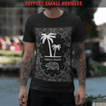 thumbnail image 4 of ShirtBANC California Republic Mens State Bear Shirt Palm Tree Paisley Design Tee, 4 of 5